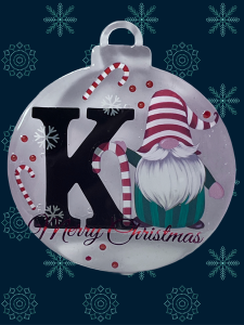 Custom Initial Ornaments: Gnome Magic Edition- A Personalized Holiday Keepsake