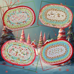 Candy Land Christmas Placemats - Set of 4