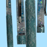 Winter Damask/Blue Stars, hallo & Silver Glitters