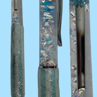 Winter Stripe/Clear,Blue, Silver Glitters