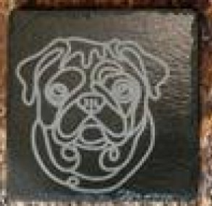 PUG SLATE COASTERS