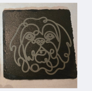 SHIH TZU SLATE COASTERS