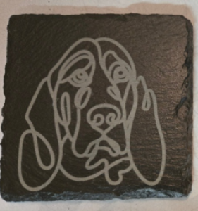 HOUND DOG SLATE COASTERS