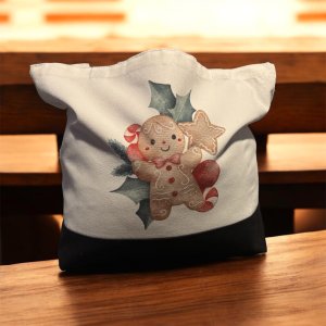 Gingerbread Cheer Holiday Tote Bag