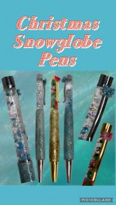Holiday Snowglobe/Float Pens