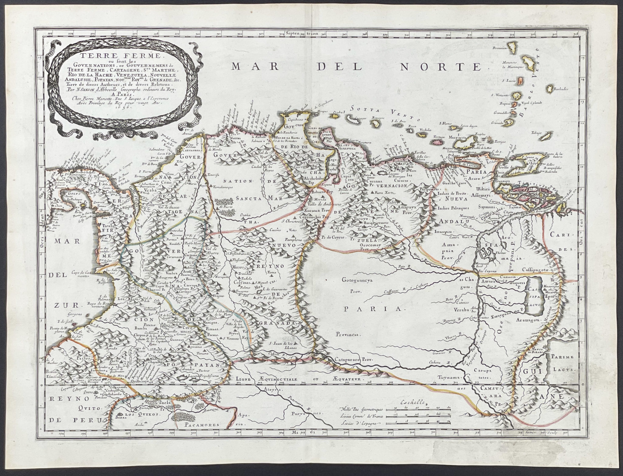 Map of Northern South America - Sansonfolio02 032 2048x1565