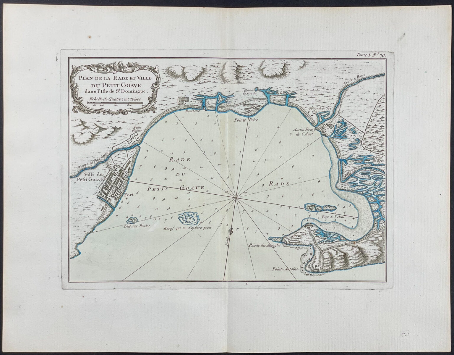 Map of Petit Goave, Haiti Trillium Rare Prints