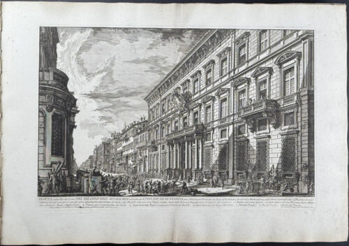 View along the Via del Corso of the Palazzo dell Accademia established by Louis XIV, King of France for French students of Painting, Sculpture and Architecture