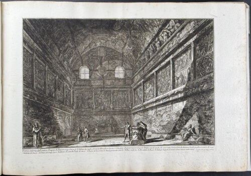 Interior view of the so-called Temple of Bacchus, now the church of San Urbano, outside Rome