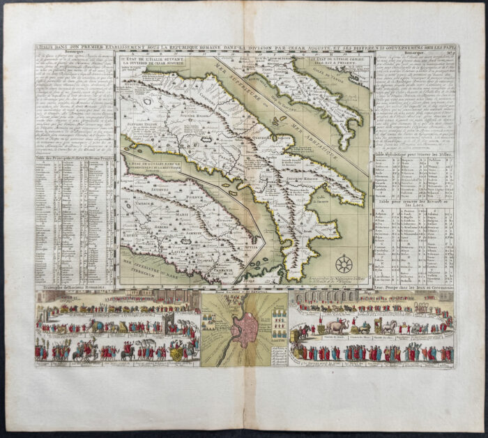 Map of Italy with Insets of Rome