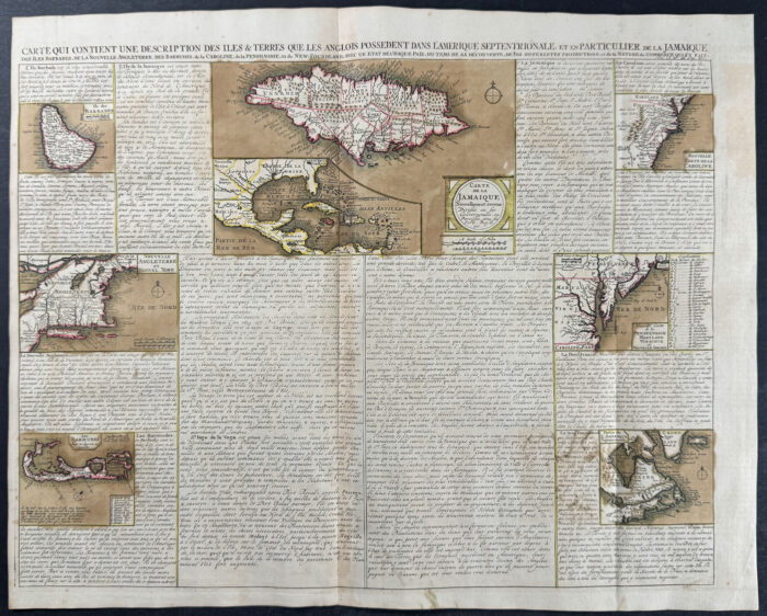 Maps of the Americas: Cuba, Carolinas, Chesapeake Bay, New England, Florida, Bermuda, Barbadoes