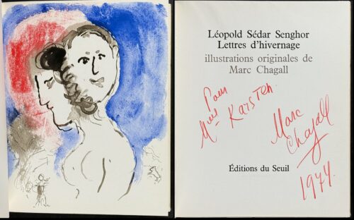 Marc Chagall & Senghor's Lettres d'hivernage - Signed by Chagall, Poetry & 9 Original Lithographs