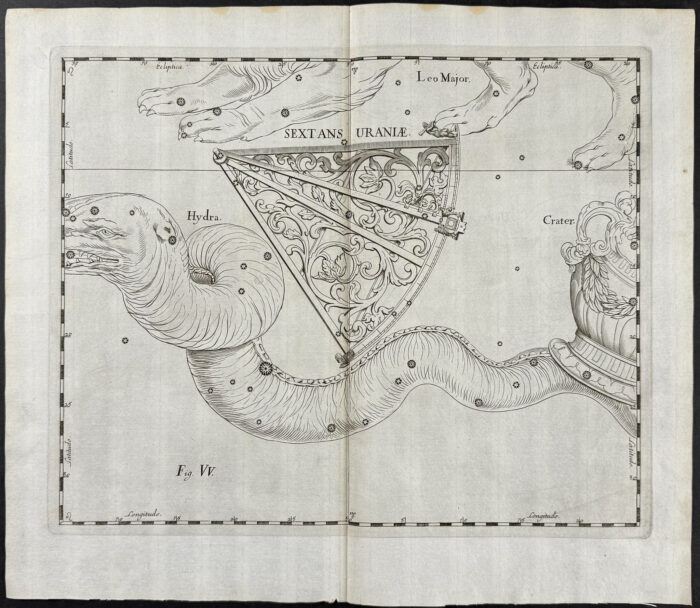 Constellation Chart: Sextans Uraniae, Hydra