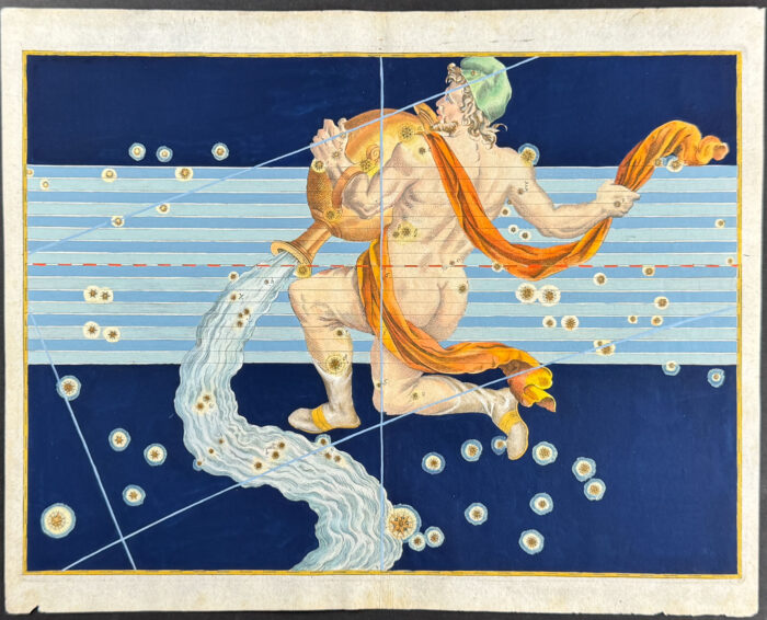 Constellation: Aquarius, Man and Water Vessel