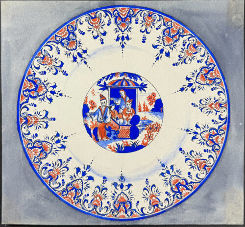 Original Watercolor of French Porcelain Home Designs