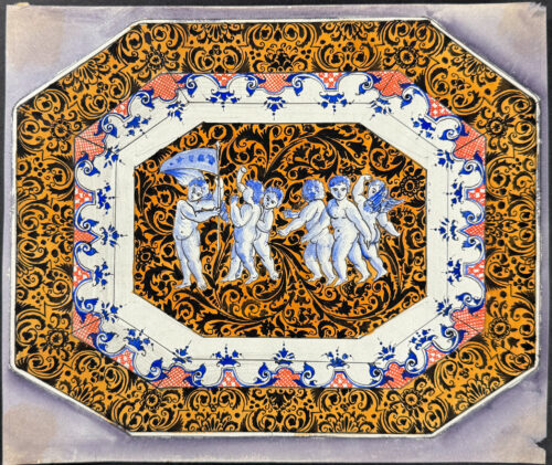 Original Watercolor of French Porcelain Home Designs
