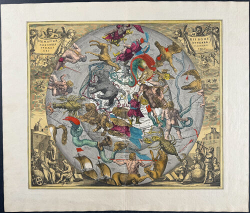 Celestial Chart of the Constellations of the Northern Hemisphere [Hemisphaerii Borealis Coeli Et Terrae Sphaerica Scenographia]