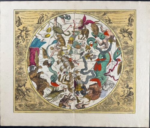 Celestial Chart of the Constellations of the Southern Hemisphere [Haemisphaerium Stellatum Australe Antiquum]