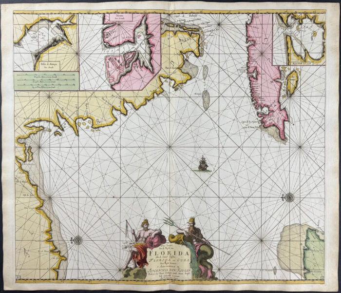 Map of the Southeastern Coast of Florida (Cuba and Bahamas)