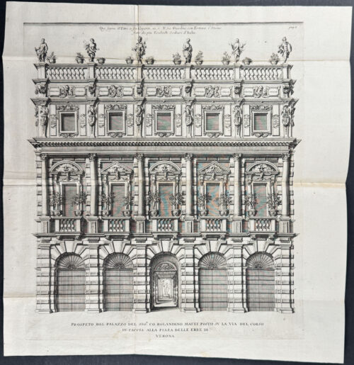 Building Façade - Prospecto del Palazzo del Sig. Co. Rolandino Mafei Posto Sv La Via del Corso