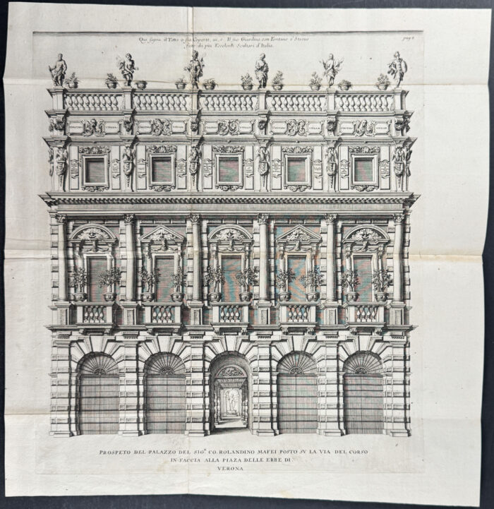 Building Façade - Prospecto del Palazzo del Sig. Co. Rolandino Mafei Posto Sv La Via del Corso