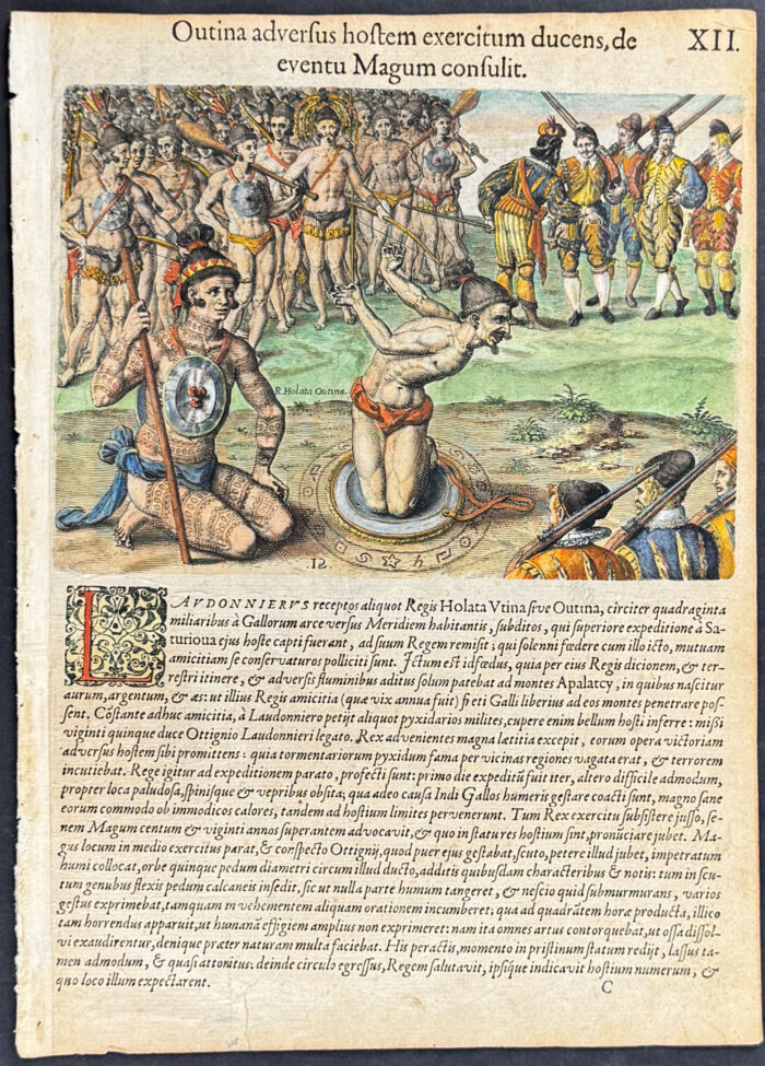 Florida - Outina, going at the head of his army, consults a sorcerer