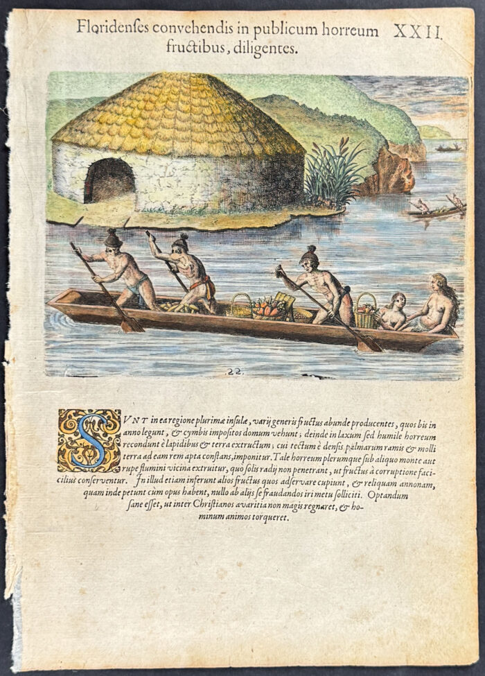 Florida - Industry of the Floridians in depositing their crops in the common granary