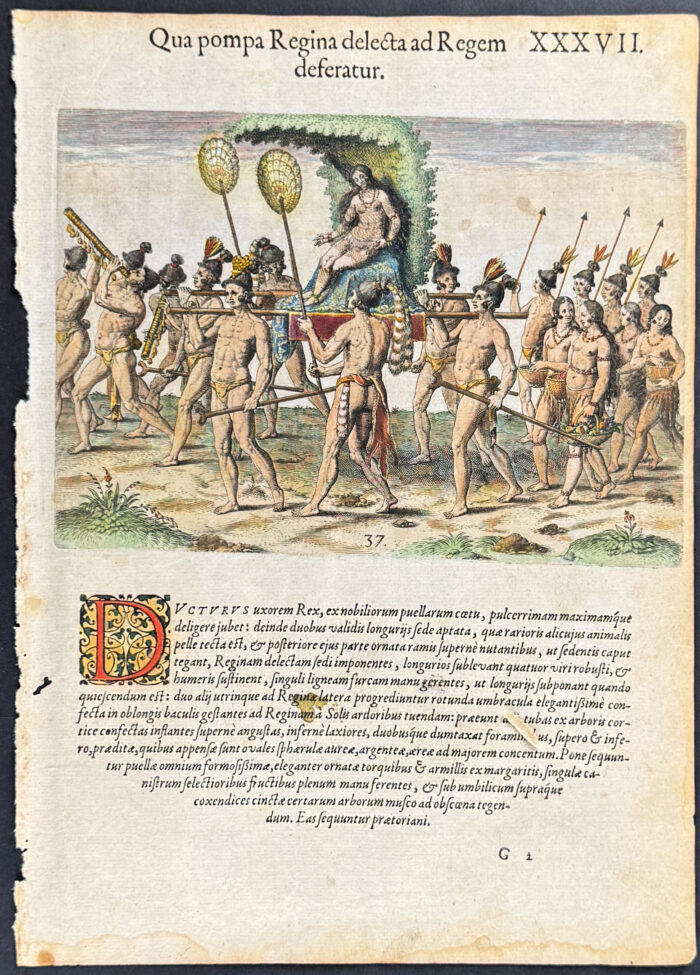 Florida - The display involved when a queen elect is brought to the king (Palanquin or Litter)