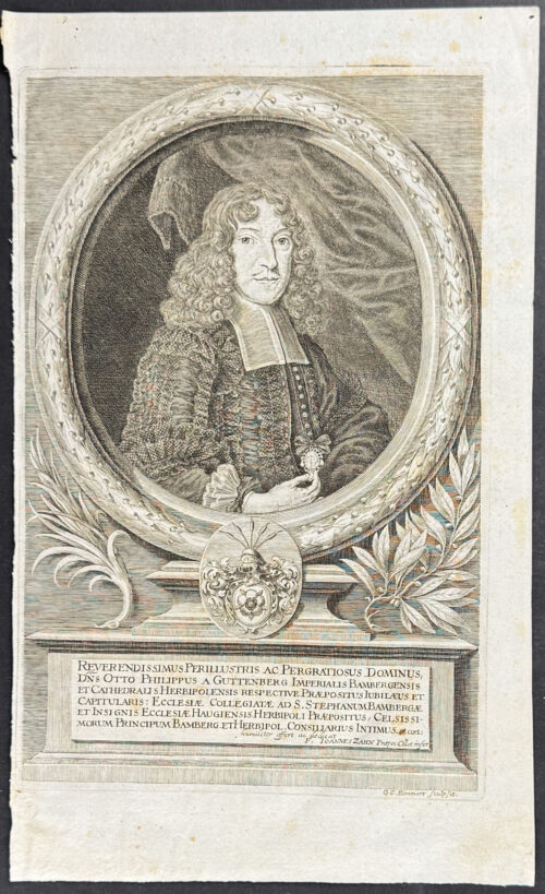 Portrait of Otto Philipp Freiherr [Reverndissimus Perillustris Ac Pergratiosus Dominus, dns Otto Philippus a Guttenberg]