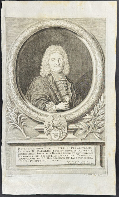 Portrait of Johann Zahn [Reverndissimus Perillustris ac Pergratiosus Dominus D. Carolus Sigismundus]