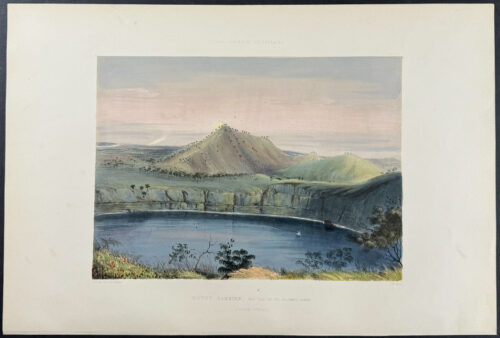 Mount Gambier, and one of its Volcanic Lakes (after sunset)