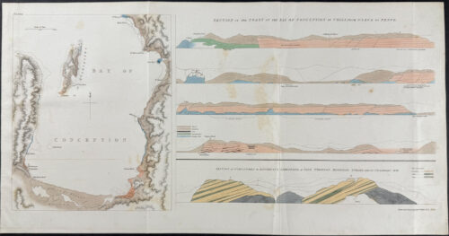 Map of the Bay of Conception, Section of the Coast of the Bay of Conception in Chili..