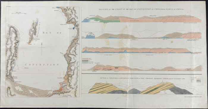 Map of the Bay of Conception, Section of the Coast of the Bay of Conception in Chili..