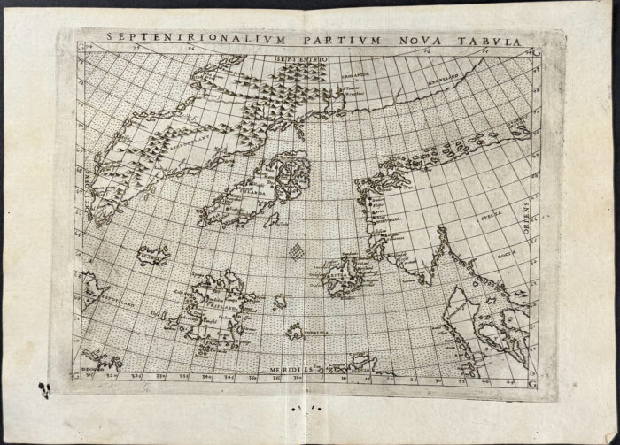 Map of the North Sea with part of Greenland, Iceland, Scandinavia