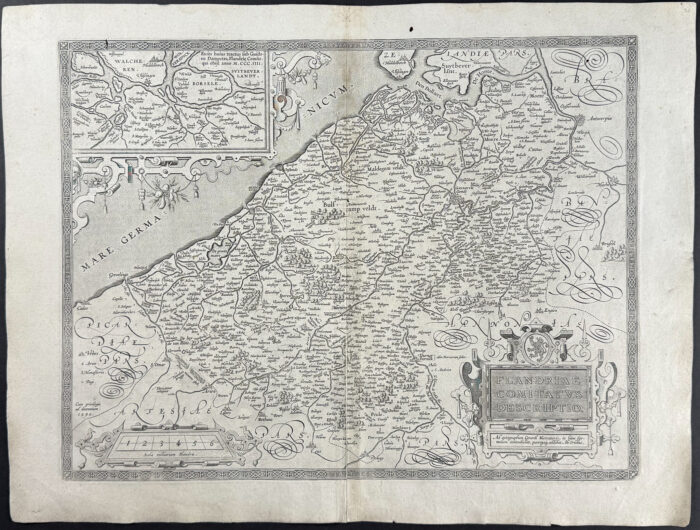 Map of Flanders, Belgium