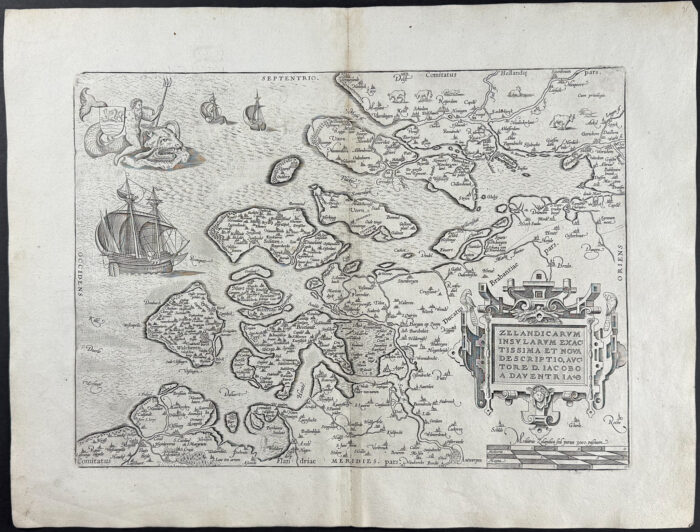 Map of Zeeland, Netherlands