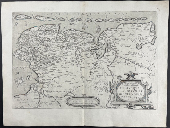 Map of Friesland, Netherlands