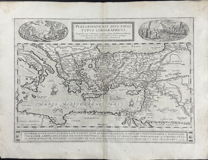 Map of the Travels of St. Paul the Apostle through the Mediterranean