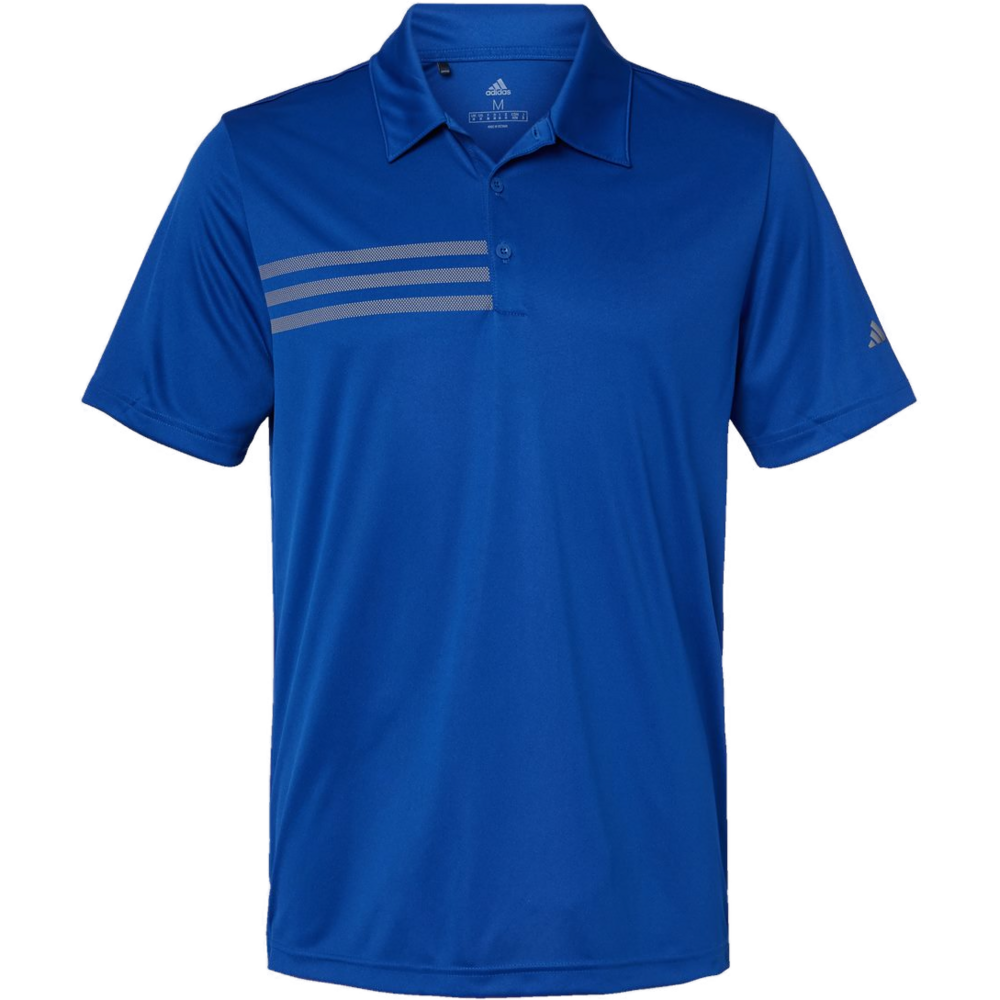 3-Stripes Chest Polo — Collegiate Royal/ Grey Three