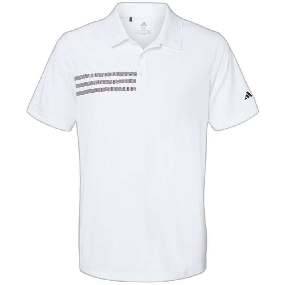 3-Stripes Chest Polo — White/ Black