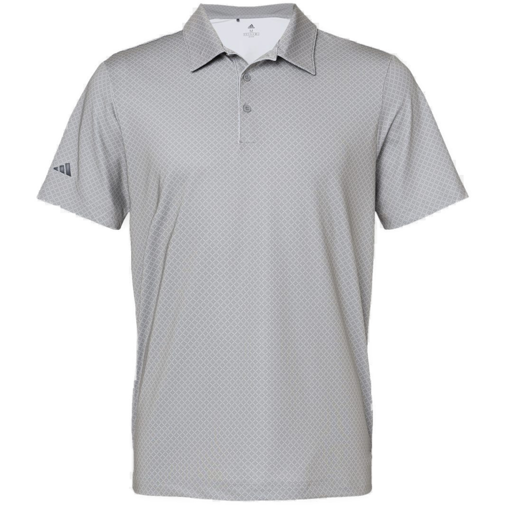 Diamond Dot Print Polo — Grey Three/ Team Royal/ Navy