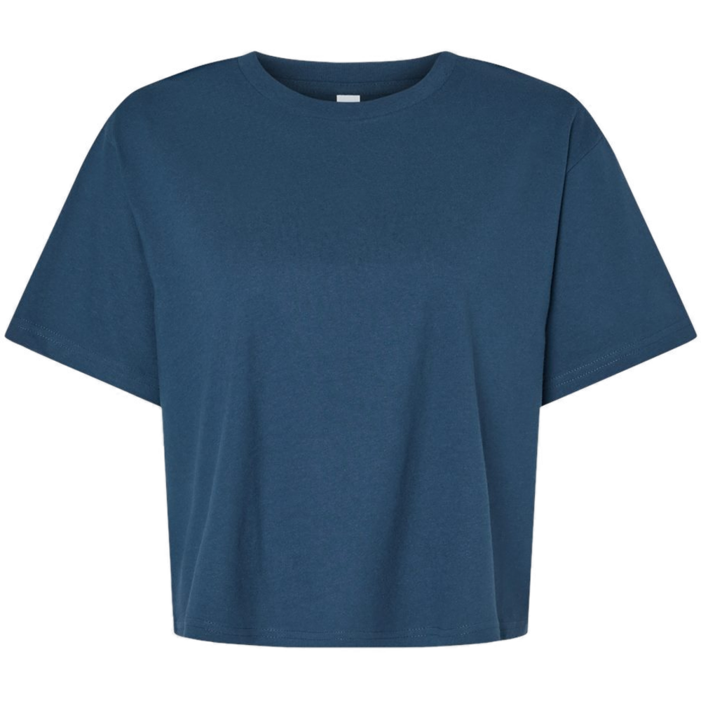 Women's Fine Jersey Boxy Tee — Sea Blue
