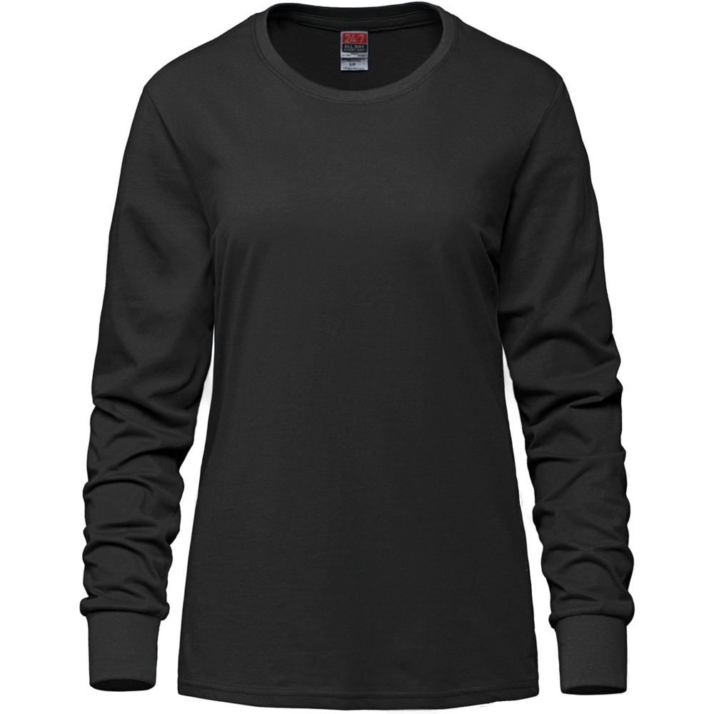 S05616 - Breeze - Ladies RING SPUN Combed Cotton Long Sleeve Crewneck T-Shirt