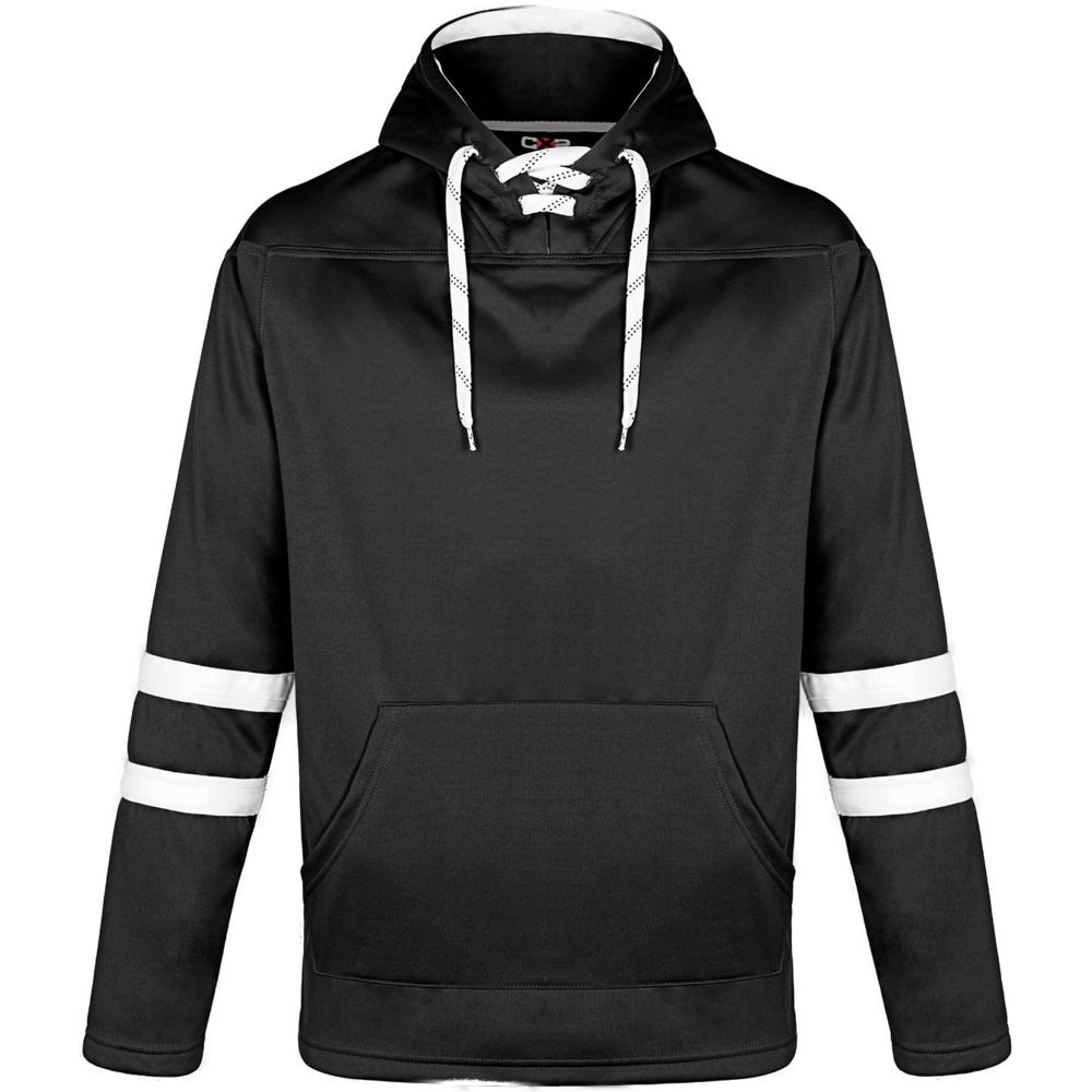 L00617 - Dangle - Adult Pullover Hockey Lace Hooded Sweatshirt