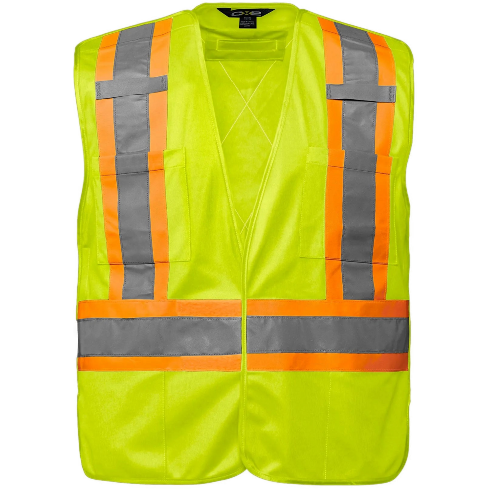 L01145 - Vanguard - Tricot Hi-Vis 5 Point Tear-Away Vest - Dual Sized