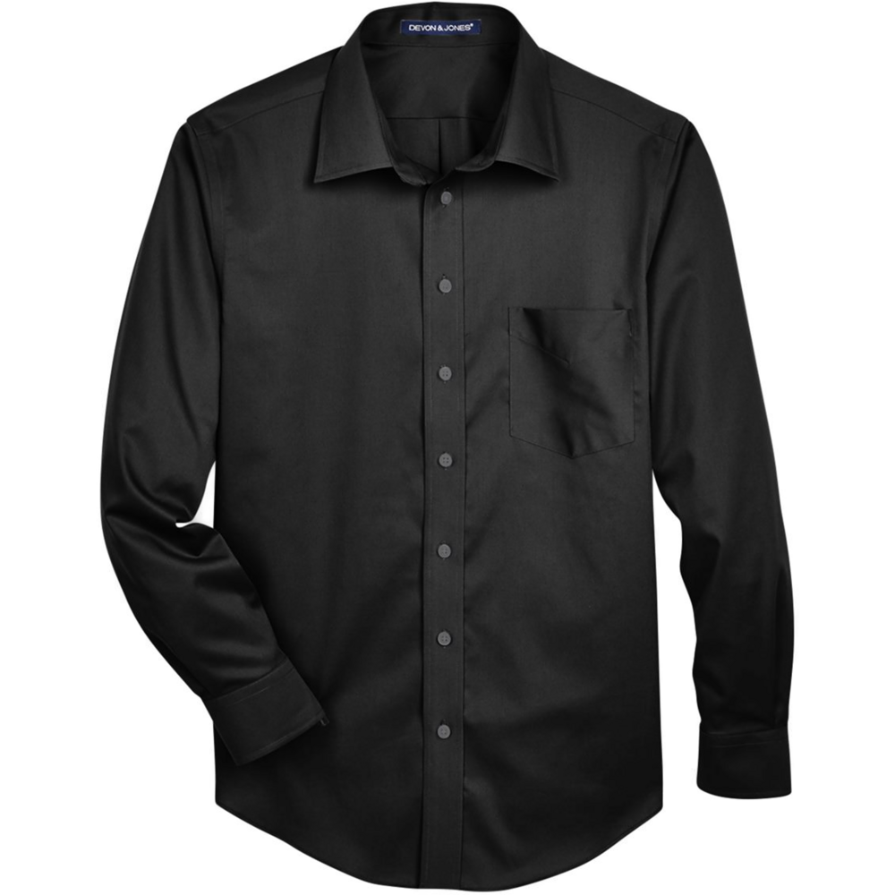 Crown Collection® Solid Stretch Twill Woven Dress Shirt