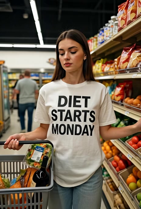 Diet Starts Monday Funny T Shirt — product video preview