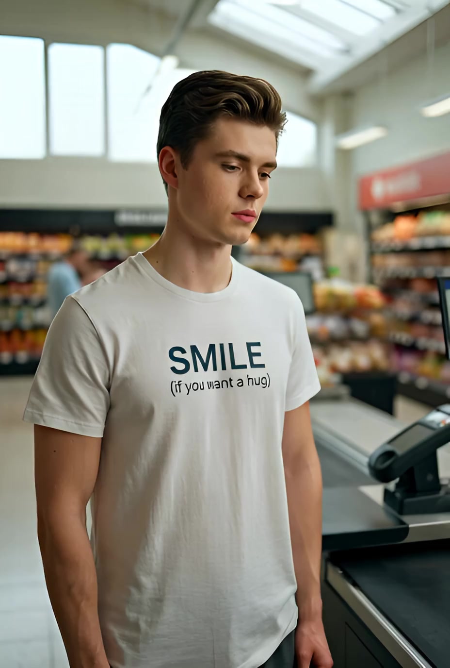 Smile If You Want A Hug Funny T Shirt — product video preview