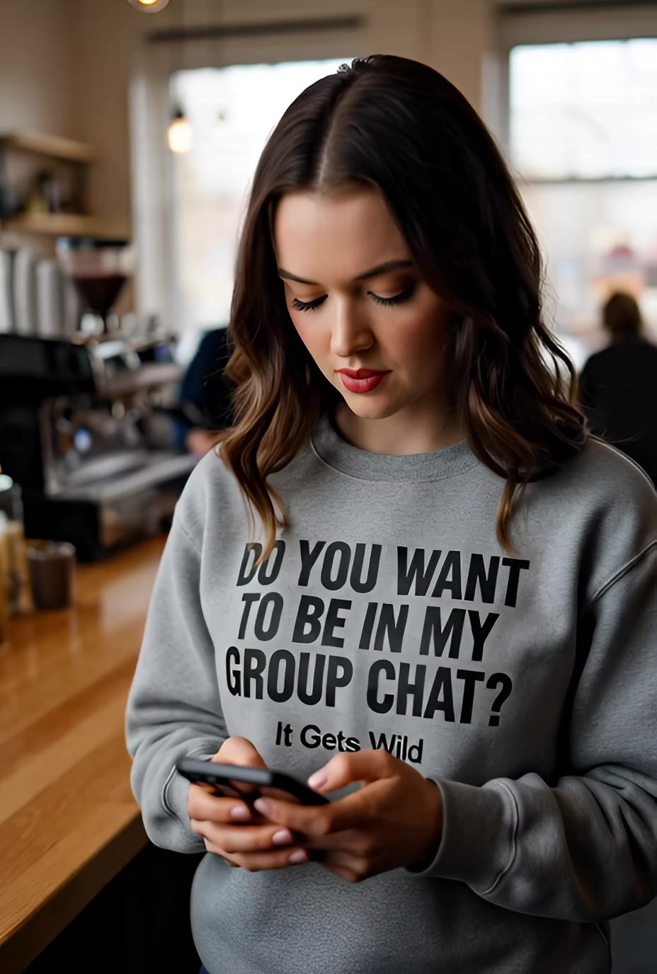 Do You Want To Be In My Group Chat It Gets Wild Funny T Shirt — product video preview