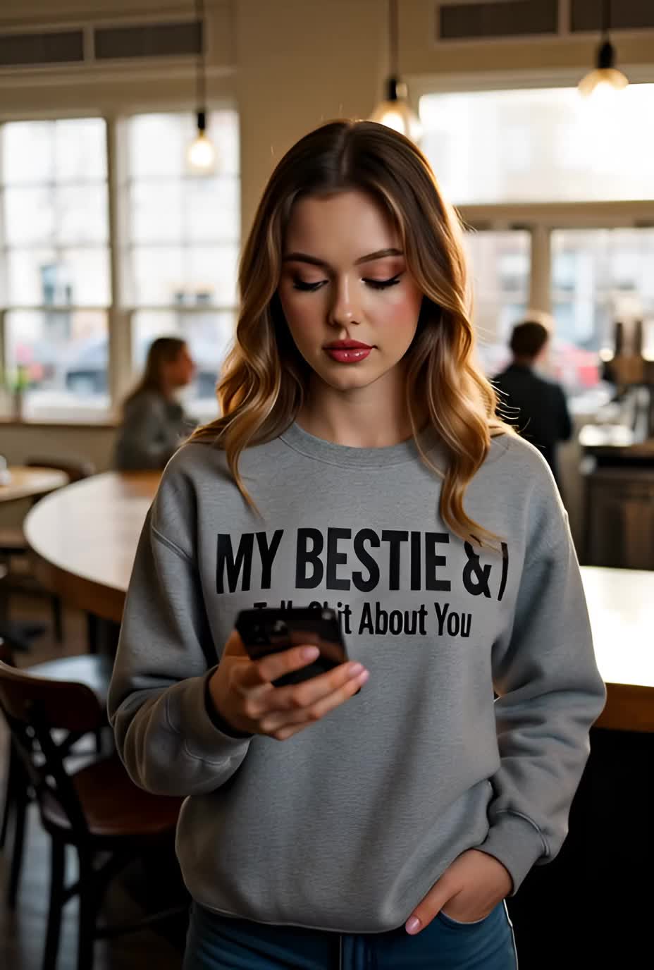 My Bestie And I Talk Shit About You Funny T Shirt — product video preview